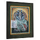 Icona Trasfigurazione blu dipinta olio su vetro Romania 40x30 cm s3