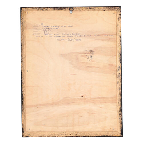 Icono Transfiguración rojo pintado a mano al óleo sobre vidrio Rumanía 40x30 cm 4