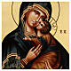 Icône Notre-Dame de Vladimir peinte à la main bois Roumanie 70x50 cm s2