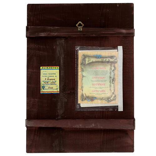 Icono Madre de Dios de la Pasión pintado a mano madera Rumanía 40x30 cm 4