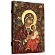 Icona Madre di Dio della Passione dipinta legno Romania 40x30 cm s3