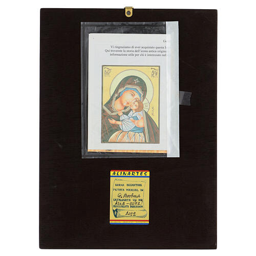 Icona Madre di Dio Kievo Bratskaja dipinta Romania 30x20 cm 4