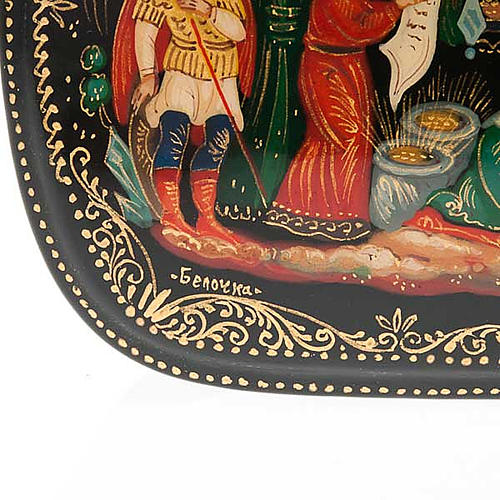 Lacca russa originale "Lo scoiattolo magico" Palekh 3