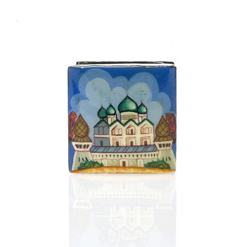 Scatola lacca "Chiese di Mosca" Russia 2