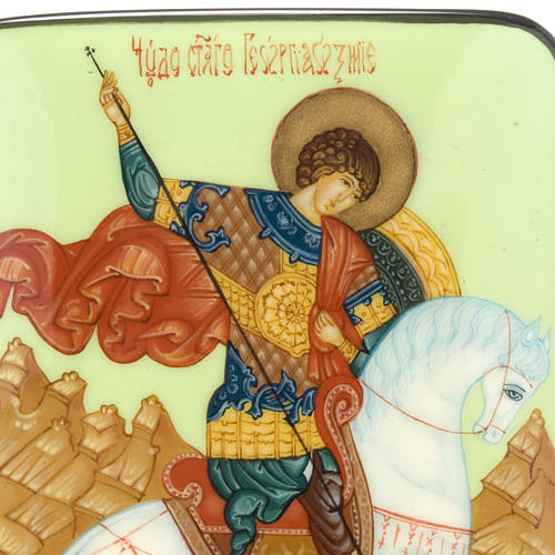 Original Russian Lacquer box "Saint George" Palekh 2