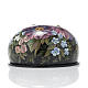 Scatola lacca russa "fiori in rilievo" Palekh s4