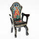 Lacquer box "Chair with Grandfather frost and Troika" Palekh s1