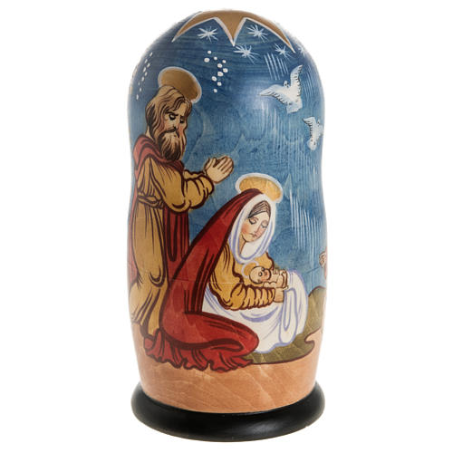 Matriosca russa Natività e 4 scene vita Gesù 1