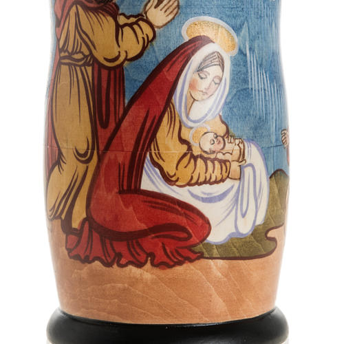 Matriosca russa Natività e 4 scene vita Gesù 2