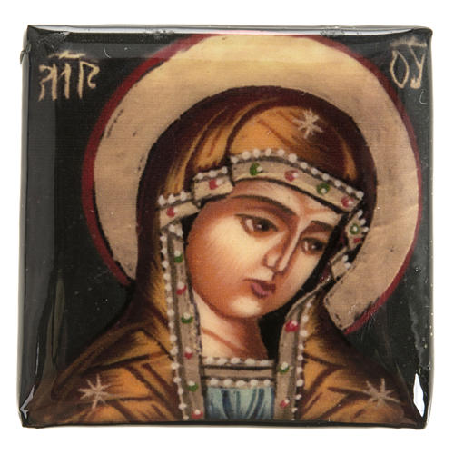 Scatola lacca Russia Madonna Fedoskino 2
