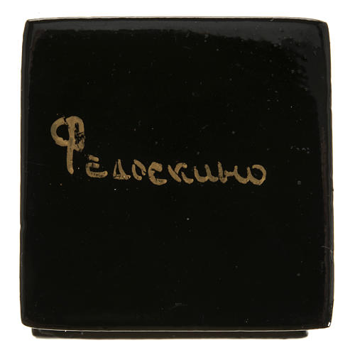 Scatola lacca Russia Madonna Fedoskino 4