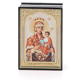 Lackdose aus Papiermaché Ikone Madonna