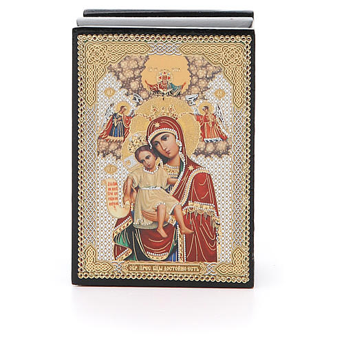Box enamel Russia Our Lady of Perpetual Help 1