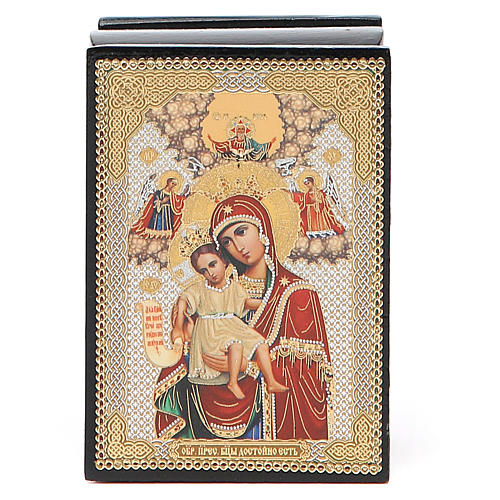 Box enamel Russia Our Lady of Perpetual Help 4