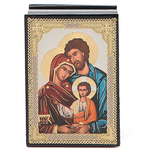 Box enamel Russia Holy Family 4