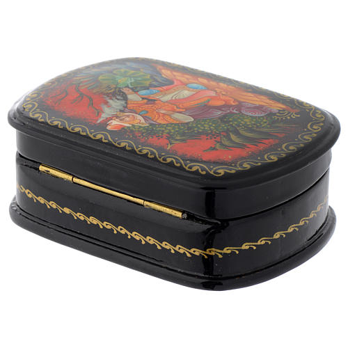 Russian lacquer box The Frog Princess, Palekh 3