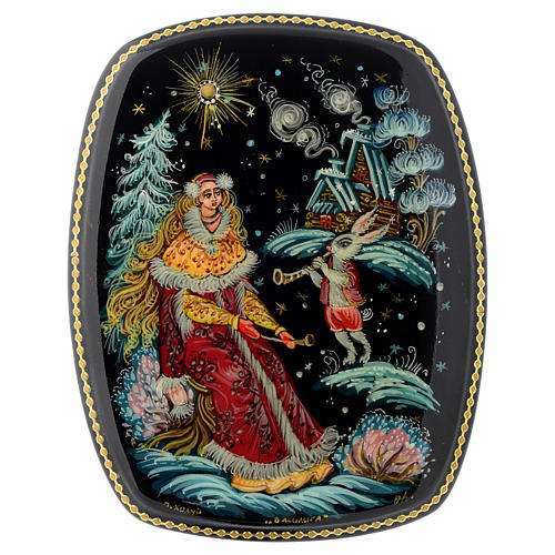 Scatola lacca Russia Vassilisa e coniglio magico Choluy 1