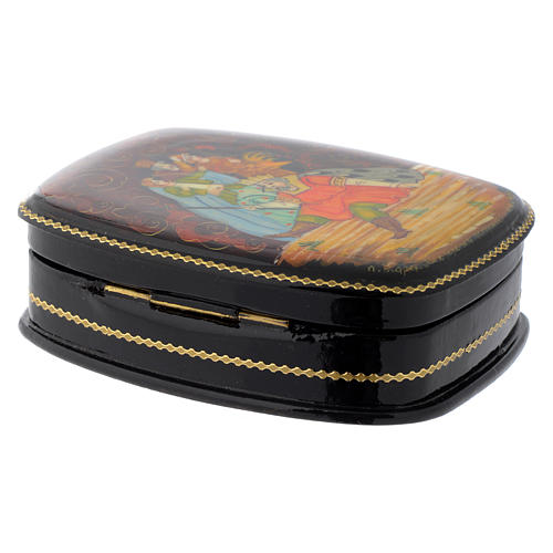 Caja de laca rusa El gallito de oro Palech 3