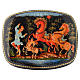 Russian lacquer box The Humpbacked Horse, Palekh s1