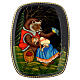 Russian lacquer box Mary and the Bear, Fedoskino s1