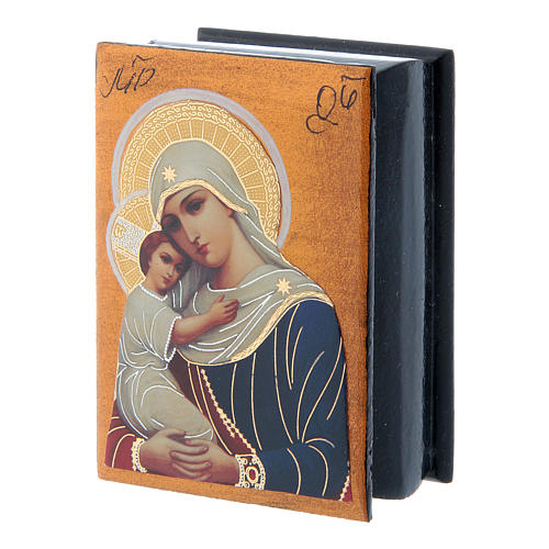 Russian decoupage box Our Lady of All Souls 7X5 cm 2