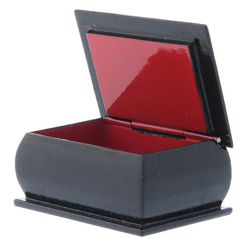 Russische Lackdose aus Papiermaché Geburt Christi 7x5 cm 3