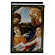 Scatoletta cartapesta russa La Madonna del Magnificat 9X6 cm s1