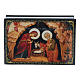 Russian papier-mâché and lacquer box The Nativity of Christ 9x6 cm s1