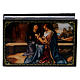Russian papier-mâché and lacquer painted box The Birth of Jesus 9x6 cm s1