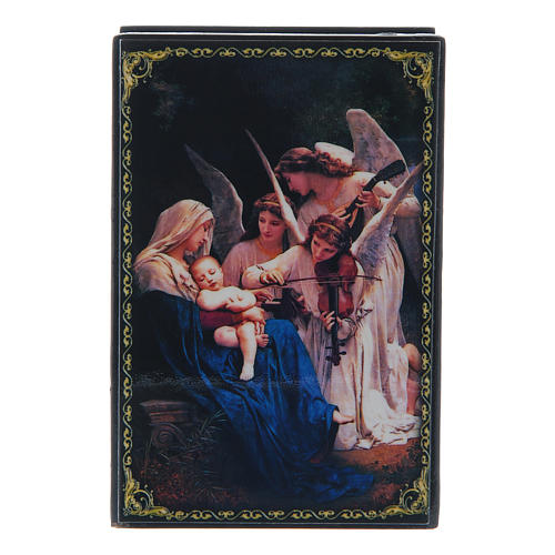 Russian lacquer box, Song of the Angels 9x6 cm 1