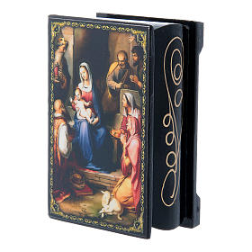 Russian lacquer box, Gerburt Christi (The Nativity) 9x6 cm