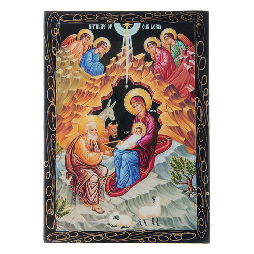 Enamel box, Nativity 14x10 cm 1