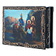 Russian papier-mâché and lacquer painted box The Birth of Jesus and the Adoration of the Magi 14x10 cm s2