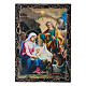 Scatoletta decorata russa La Nascita di Gesù Cristo 14X10 cm s1