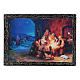 Scatola russa cartapesta La Nascita di Gesù Cristo 14X10 cm s1