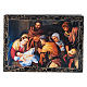 Laca papel-machê russa decorada Nascimento de Jesus 14x10 cm s1