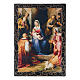 Russian papier-mâché and lacquer painted box Gerburt Christi (The Nativity) 14x10 cm s1