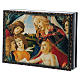 Lackdose aus Papiermaché Verzierung in Découpage-Technik Madonna del Magnificat 22x16 cm s2