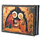 Russian papier-machè box with decorations The Birth of Jesus Christ 22X16 cm s2