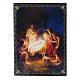 Scatoletta cartapesta decorata russa La Nascita di Gesù Cristo 22X16 cm s1