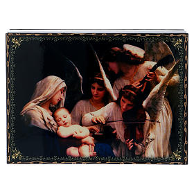 Lacca decorata decoupage  Il Canto degli Angeli 22X16 cm