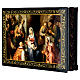 Russian papier-machè box decoupage The Holy Family 22X16 cm s2