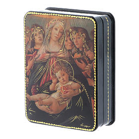 Lacca russa cartapesta Nascita Gesù Cristo Fedoskino style 11x8