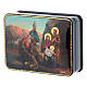 Russian Papier-mâché box The Birth of Christ and the Adoration of the Three Wise Men Fedoskino style 11x8 cm s2