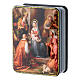Russian Papier-mâché and lacquer box Holy Family of Rohden 11x8 cm Fedoskino style s2