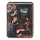 Russian papier machè and lacquer box The Birth Of Christ of David Fedoskino style 11x8 cm s1