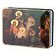 Russian papier machè and lacquer box The Birth of Jesus Christ Fedoskino style 15x11 cm. s2