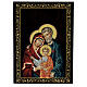 Russian lacquer of the Holy Family, 9x6 in box s1