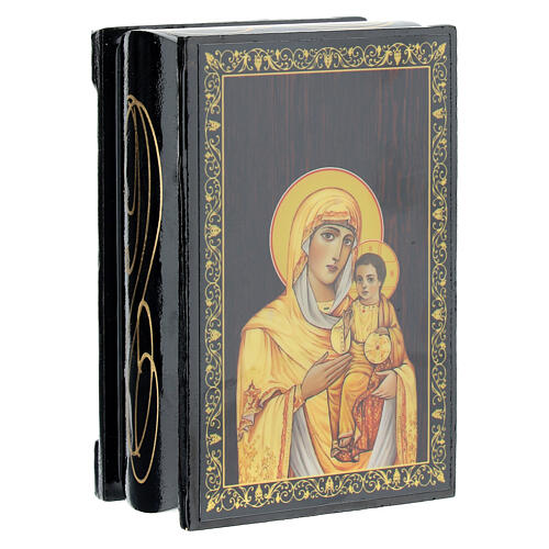 Papier-mâché box, 3.5x2.5 in, Our Lady of Kazan 2