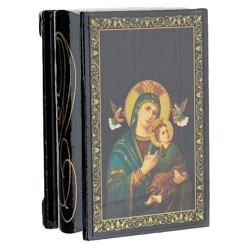 Russian lacquer box, 3.5x2.5 in, Perpetual Help 2